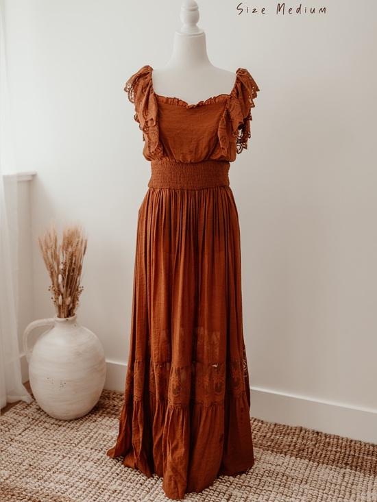 Joyfolie Dresses & Skirts - Joyfolie Maxi Dress in Rust
